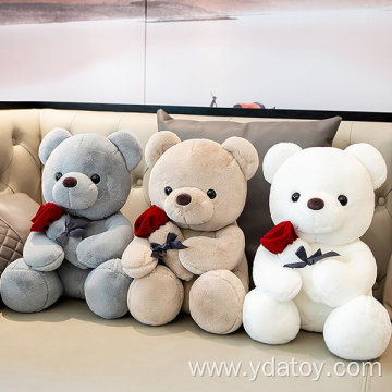 Plush small white bear pillow toys